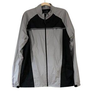 adidas Gray and Black Climaproof Windbreaker Jacket